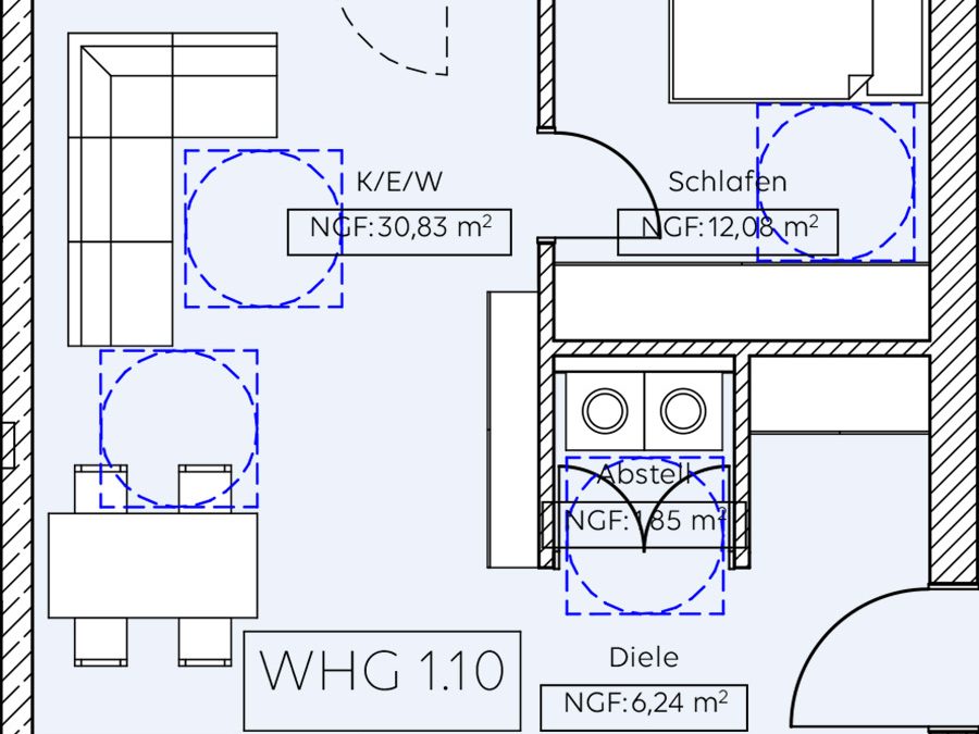 2 Zimmer Wohnung 1.10 in Vilshofen Hördt