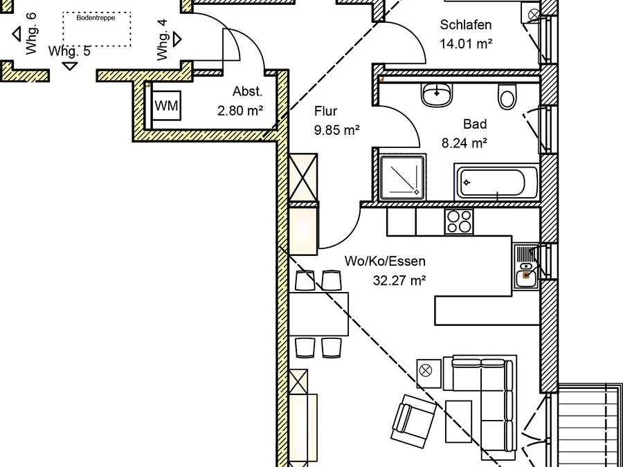 3 Zimmer Wohnung 4 im OG in Winzer