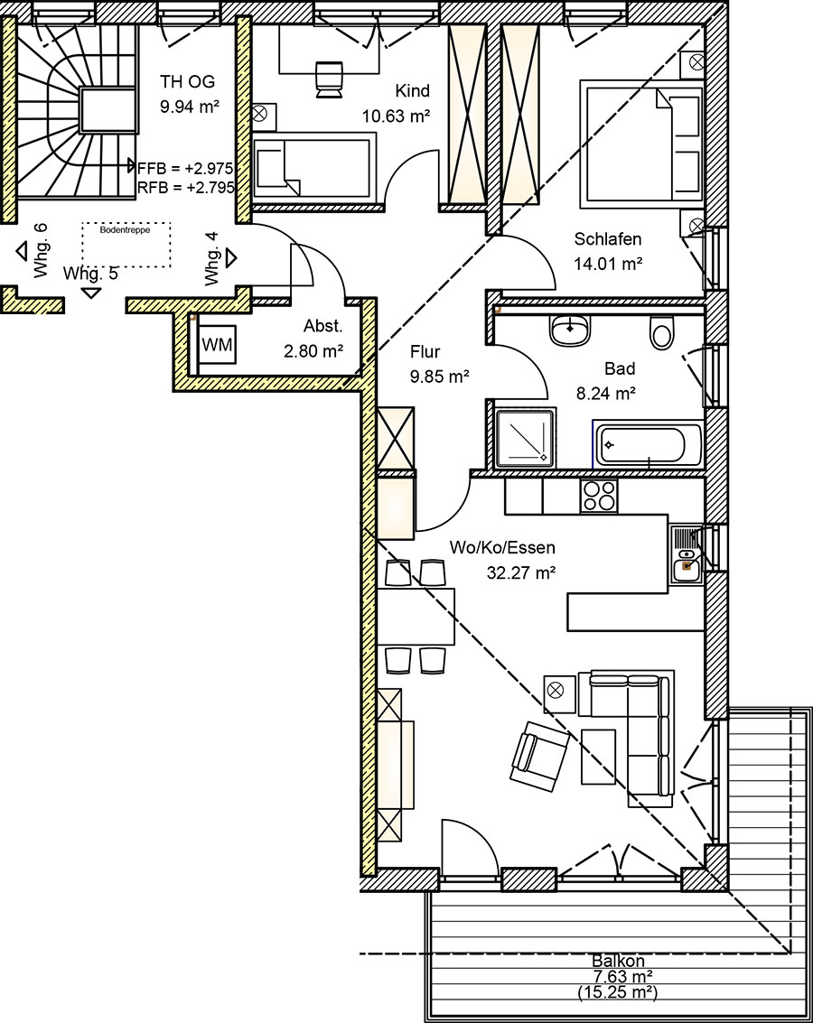 Wohnung 4 im Mehrfamilienhaus in Winzer